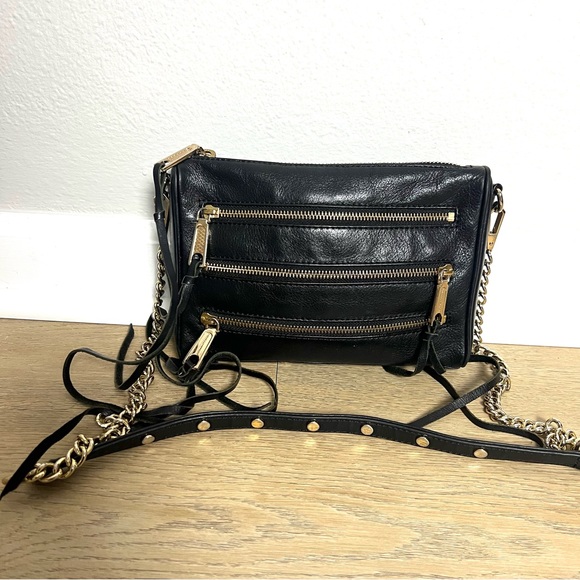 Rebecca Minkoff Zipper Moto Tassel Crossbody Bag - Picture 5 of 11